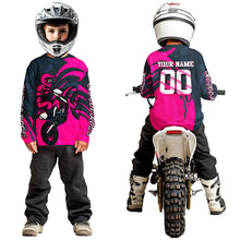 Load image into Gallery viewer, Pink Motocross Jersey Custom for Men Women Kid Dirt Bike Shirts Motorcycle Shirt XM436