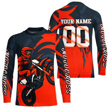 Load image into Gallery viewer, Orange Motocross Jersey Custom for Men Women Kid Dirt Bike Shirts Motorcycle Shirt XM436