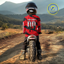 Load image into Gallery viewer, Dinosaur Motocross Jersey Custom Men Women Kid Dirt Bike Shirts Red Motorcycle Shirt XM437