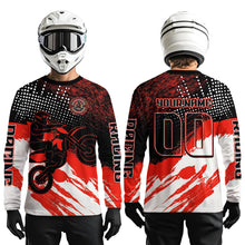 Load image into Gallery viewer, Custom Red Motocross Racing Jersey for Men Women Kid Dirt Bike Shirts Riding Shirt XM445
