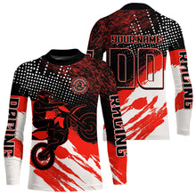 Load image into Gallery viewer, Custom Red Motocross Racing Jersey for Men Women Kid Dirt Bike Shirts Riding Shirt XM445