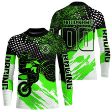 Load image into Gallery viewer, Custom Green Motocross Racing Jersey for Men Women Kid Dirt Bike Shirts Riding Shirt XM445
