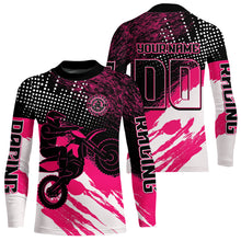 Load image into Gallery viewer, Custom Pink Motocross Racing Jersey for Men Women Kid Dirt Bike Shirts Riding Shirt XM445