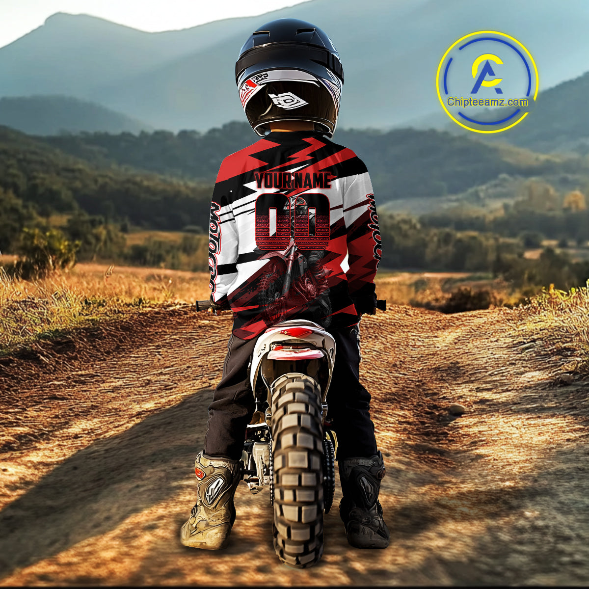 Red and Black Custom Motocross Jersey Men Women Kid Dirt Bike Motorcycle Shirt XM455