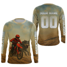 Load image into Gallery viewer, Wolf Motocross Jersey Custom Dirt bike Shirts Men Kid Women Motorcycle Riding Shirt XM398