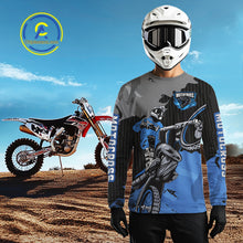 Load image into Gallery viewer, Blue Custom Motocross Racing Jersey for Kid Men Women Dirt Bike Shirts Moto Shirt XM478