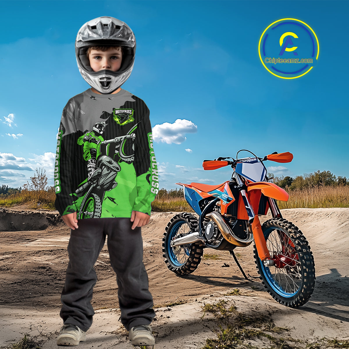 Green Custom Motocross Racing Jersey for Kid Men Women Dirt Bike Shirts Moto Shirt XM478