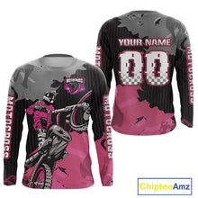 Load image into Gallery viewer, Pink Custom Motocross Racing Jersey for Kid Men Women Dirt Bike Shirts Moto Shirt XM478