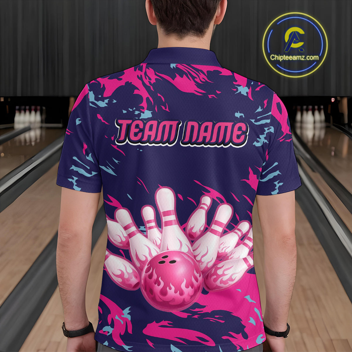 Purple Custom Bowling Shirts for Team Women Men Bowling Jersey Polo&1/4 Zip Shirt MBL225