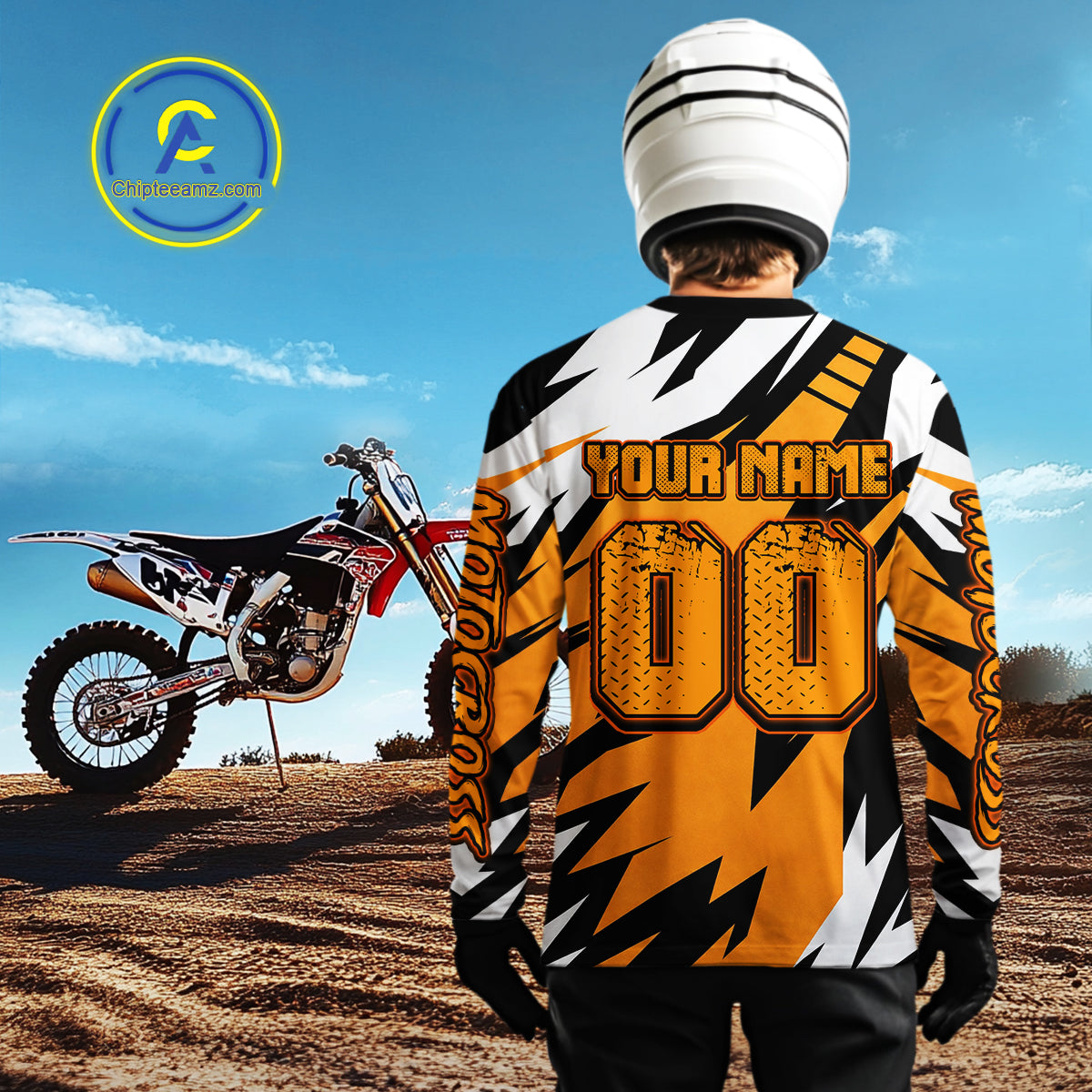 Custom Orange Motocross Racing Jersey Men Kid Women Dirt Bike Shirts Riding Shirt XM479