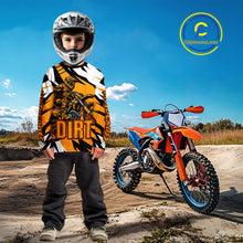 Load image into Gallery viewer, Custom Orange Motocross Racing Jersey Men Kid Women Dirt Bike Shirts Riding Shirt XM479