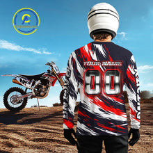 Load image into Gallery viewer, Custom Motocross Jersey for Men Kid Women Dirt Bike Jersey Red&amp;Black Riding Shirt XM481