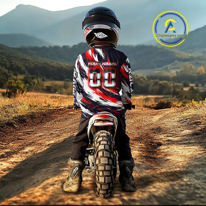 Custom Motocross Jersey for Men Kid Women Dirt Bike Jersey Red&Black Riding Shirt XM481