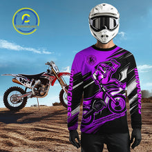 Load image into Gallery viewer, Custom Purple Motocross Jersey Men Kid Women Dirt Bike Jersey Motorcycle Riding Shirt XM486