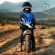 Load image into Gallery viewer, Custom Blue Motocross Jersey Men Kid Women Dirt Bike Jersey Motorcycle Riding Shirt XM486