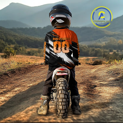 Custom Orange Motocross Jersey Men Kid Women Dirt Bike Jersey Motorcycle Riding Shirt XM486