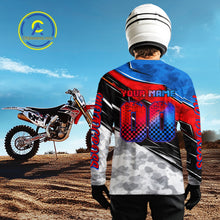 Load image into Gallery viewer, Blue and Red Motocross Jersey Custom Dirt Bike Shirts Men Kid Women Riding Shirt XM489