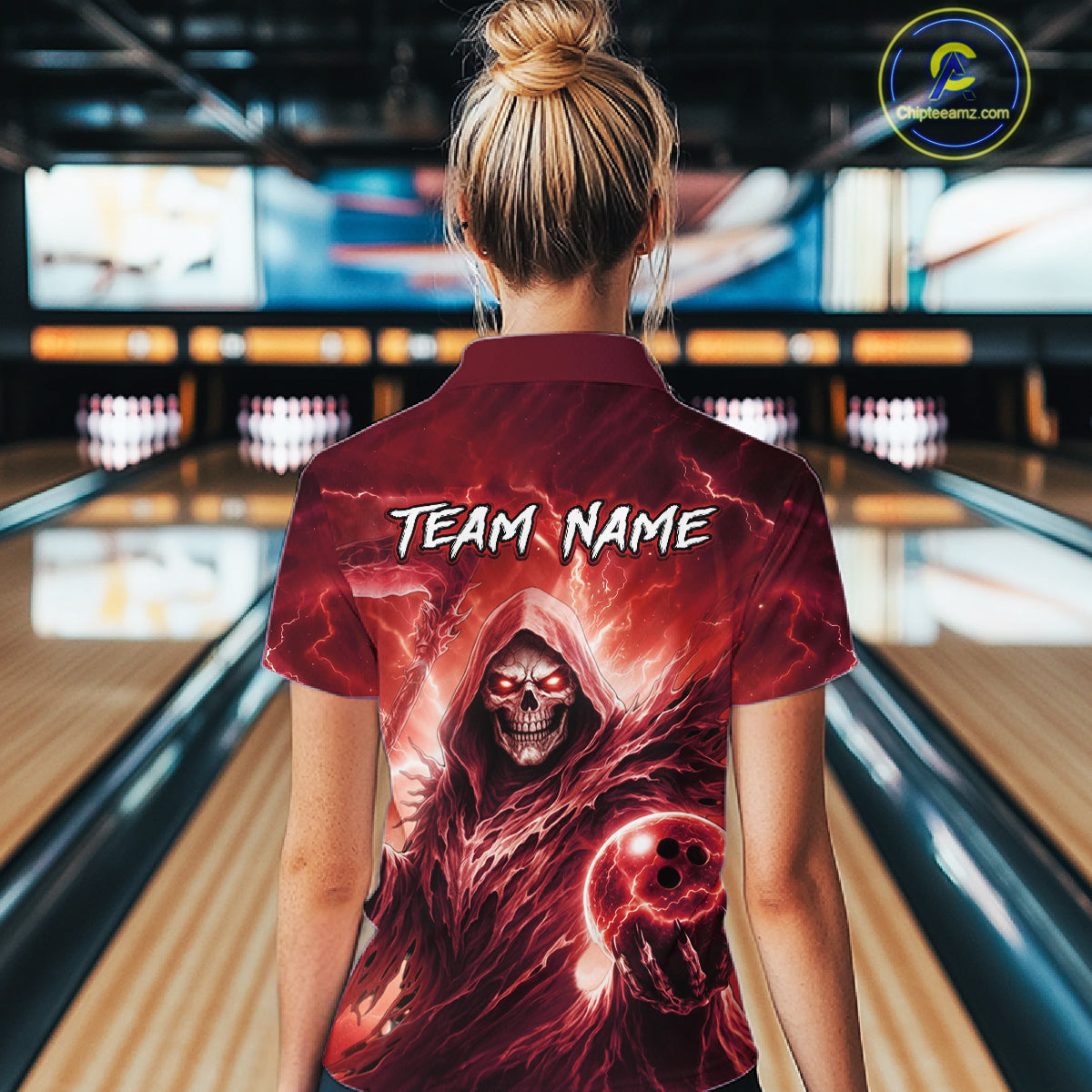 Red Bowling Shirts for Team Women Men Custom Death Bowling Jersey Bowl League MBL248