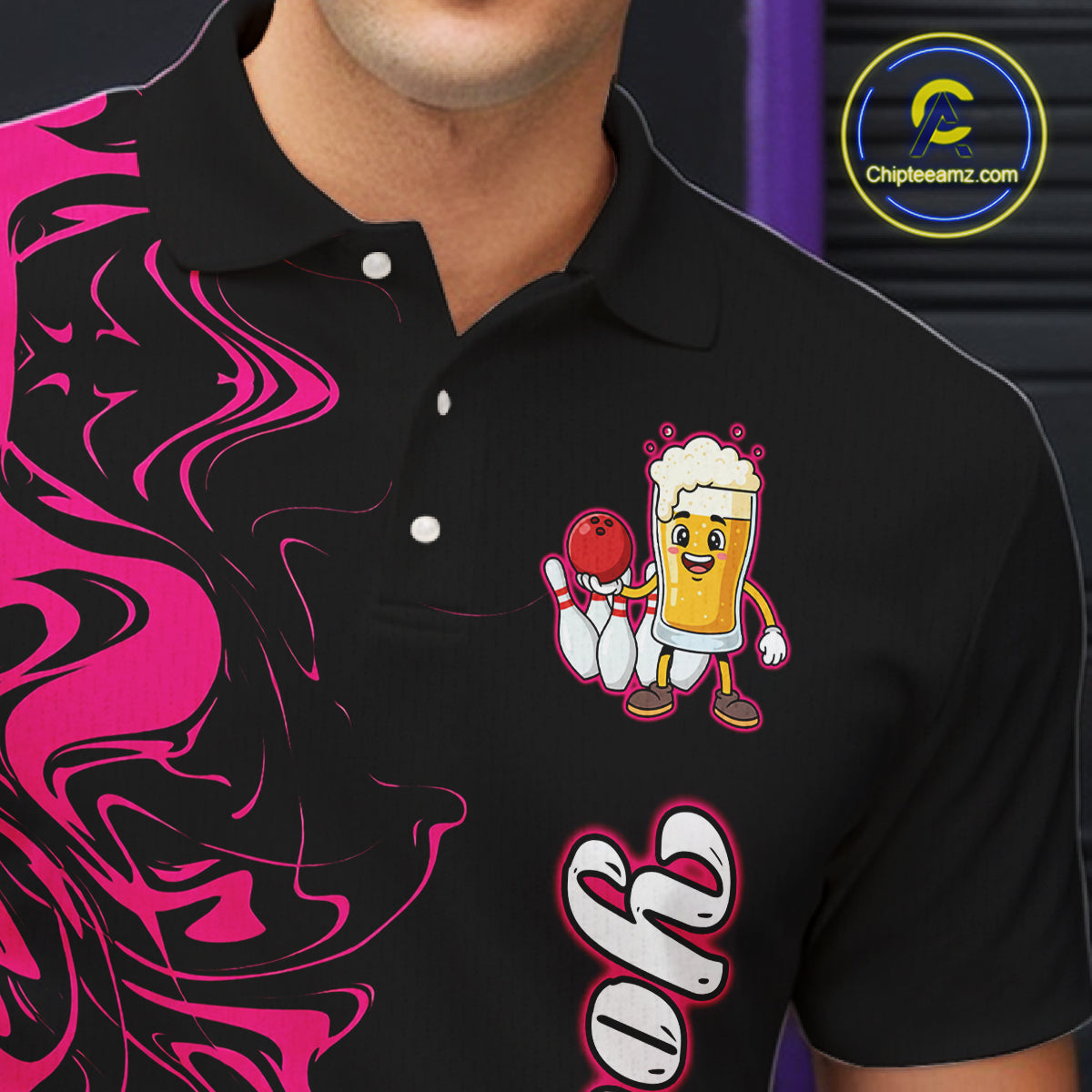Funny Beer Bowling Shirts Team Women Men Custom Pink Bowling Jersey for Bowler MBL250
