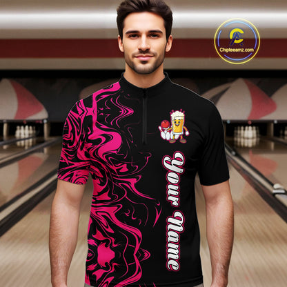 Funny Beer Bowling Shirts Team Women Men Custom Pink Bowling Jersey for Bowler MBL250