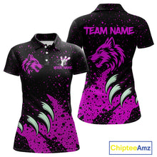 Load image into Gallery viewer, Pink Wolf Bowling Shirts for Team Men Women Custom Bowling Jerseys for Bowlers MBL205