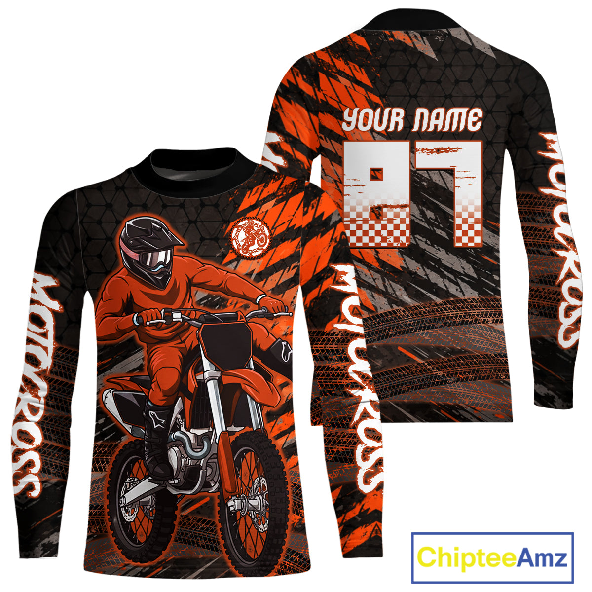 Orange Motocross Racing Jersey Kids Women Men Custom Dirt Bike Shirts Motorcycle Shirt XM494