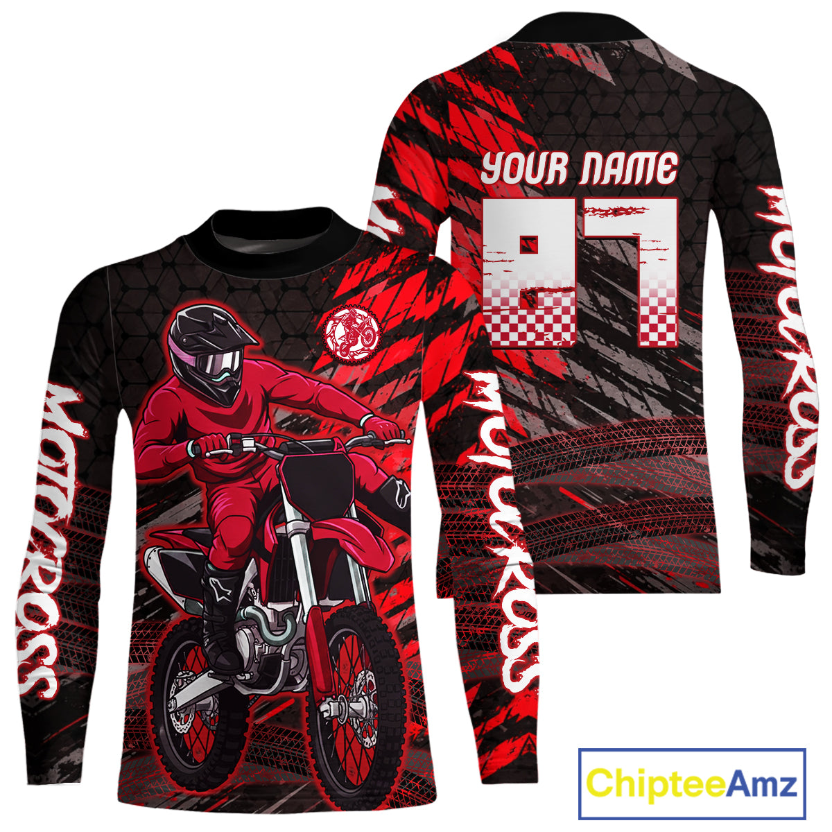 Red Motocross Racing Jersey Kids Women Men Custom Dirt Bike Shirts Motorcycle Shirt XM494