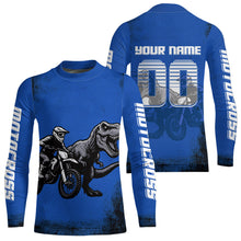 Load image into Gallery viewer, Blue Dinosaur Motocross Jersey Custom Dirt Bike Shirt Men Kid Women Racing Jersey XM411