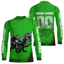 Load image into Gallery viewer, Green Dinosaur Motocross Jersey Custom Dirt Bike Shirt Men Kid Women Racing Jersey XM411