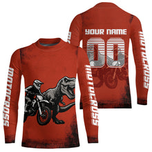 Load image into Gallery viewer, Red Dinosaur Motocross Jersey Custom Dirt Bike Shirt Men Kid Women Racing Jersey XM411