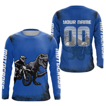 Load image into Gallery viewer, Blue Dinosaur Motocross Jersey Custom Dirt Bike Shirt Men Kid Women Racing Jersey XM411