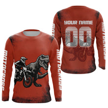 Load image into Gallery viewer, Red Dinosaur Motocross Jersey Custom Dirt Bike Shirt Men Kid Women Racing Jersey XM411