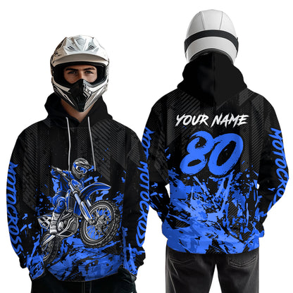 Custom Blue Youth Dirt Bike Motorcycle Hoodie Kid Men Women Motocross Jersey Hoodie HOT38