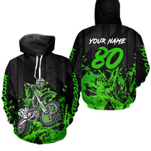 Load image into Gallery viewer, Custom Green Youth Dirt Bike Motorcycle Hoodie Kid Men Women Motocross Jersey Hoodie HOT38