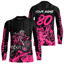 Load image into Gallery viewer, Custom Pink Motocross Jersey Racing Motocycle Shirts for Men Women Kid UPF30+ DNT43