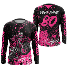 Load image into Gallery viewer, Personalized Pink Youth Motocross Shirts Off-Road Dirt Bike Jersey Kid Men Women UPF30+ DNT17