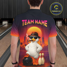 Load image into Gallery viewer, Custom Funny Duck Bowling Jersey for Men Bowling Uniform Polo &amp; 1/4 Zip Bowling Team Shirts HNT235