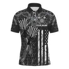 Load image into Gallery viewer, Custom US Flag Darts Shirt for Men Darts Team Jerseys Dart Tournament Polo &amp; 1/4 Zip NNT113