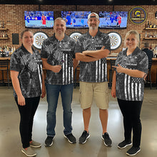 Load image into Gallery viewer, Custom US Flag Darts Shirt for Men Darts Team Jerseys Dart Tournament Polo &amp; 1/4 Zip NNT113