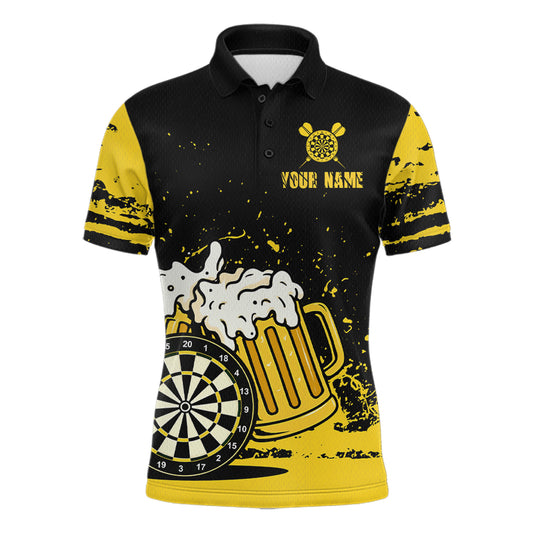 Custom Funny Beer Dart Shirts for Men Darts Team Jerseys Dart League Polo & 1/4 Zip NNT141