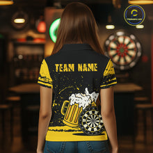 Load image into Gallery viewer, Custom Funny Beer Dart Shirts for Women Darts Team Jerseys Dart League Polo &amp; 1/4 Zip NNT141