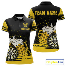 Load image into Gallery viewer, Custom Funny Beer Dart Shirts for Women Darts Team Jerseys Dart League Polo &amp; 1/4 Zip NNT141