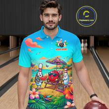 Load image into Gallery viewer, Custom Summer Bowling Jersey for Men Unisex Bowling Shirts for Team Polo &amp; 1/4 Zip HNT243