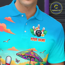 Load image into Gallery viewer, Custom Summer Bowling Jersey for Men Unisex Bowling Shirts for Team Polo &amp; 1/4 Zip HNT243