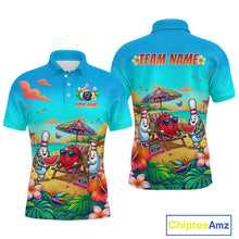 Load image into Gallery viewer, Custom Summer Bowling Jersey for Men Unisex Bowling Shirts for Team Polo &amp; 1/4 Zip HNT243
