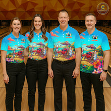Load image into Gallery viewer, Custom Summer Bowling Jersey for Men Unisex Bowling Shirts for Team Polo &amp; 1/4 Zip HNT243