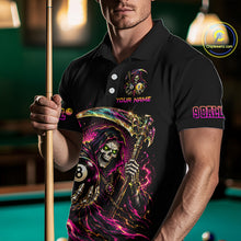 Load image into Gallery viewer, Custom Grim Reaper 8 Ball &amp; 9 Ball Billiard Shirt for Men Billiard Team Jersey Billiard League NNT189
