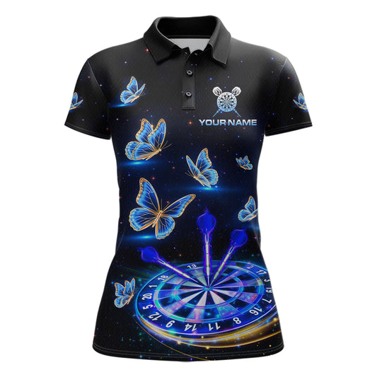 Custom Galaxy Butterflies Darts Board Dart Shirts For Women Darts Team Jerseys Dart League NNT151