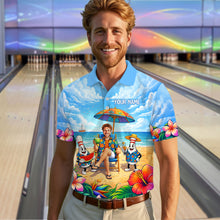 Load image into Gallery viewer, Custom Photo Funny Summer Bowling Jersey for Men Bowling Team Shirts Polo &amp; 1/4 Zip HNT258