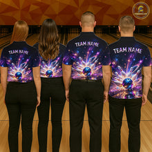 Load image into Gallery viewer, Galaxy Bowling Jersey for Women Bowling League Polo &amp; 1/4 Zip Custom Bowling Team Shirts HNT228